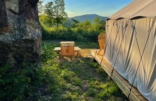 Porter RV Rental | Tentrr Signature Site - Boulder Campsite, Porter, Maine