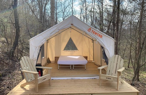 Clifford RV Rental | Tentrr Signature Site - Flowing Brook Signature Site