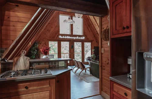 Dayton Cabin | Relax at The A-Frame in the Woods with a Hot Tub