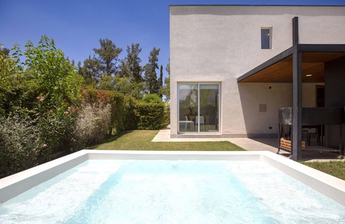 Chacras de Coria House | Elegant Acacia Lodge with Pool and Spa for Your Getaway