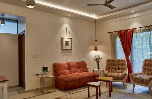 Banswadi Apartment | Relax in Jazminn - Earth: Pet-Friendly Comfort Awaits