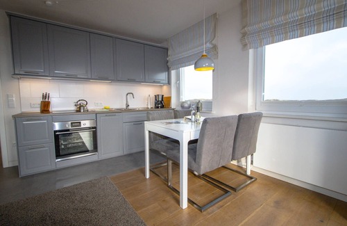 Hornum Apartment | Experience Strandgut: Ocean View Apartment with Pool Access