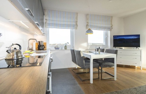 Hornum Apartment | Experience Strandgut: Ocean View Apartment with Pool Access