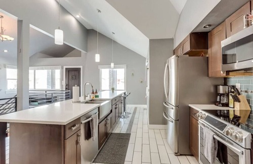 Olde Town Arvada House | Downtown Arvada Arcade: Hot Tub & Family-Friendly Amenities