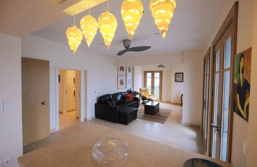 Myrina Apartment | Beachfront Villa: 3-Bed Apartment with Ocean View & Kitchen