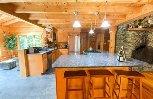 Center Conway House | Serene Mountain Getaway Cabin with Private Pool & Spa