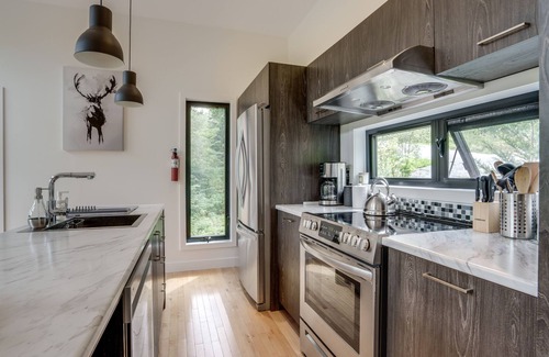 Sainte-Emelie-de-L'Energie Ski Chalet | Relax at The Rebel Chipmunk: Waterfront Spa Retreat