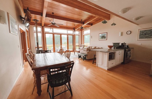 West Tisbury House | Spacious Home with Kitchen Overlooking Majestic Field