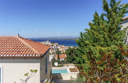 Spetses Villa | Relax in a Bamboo Swing Chair with Private Pool Access