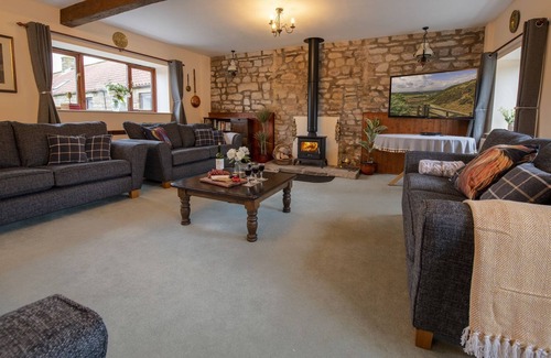 North York Moors National Park House | The Hay Barn is a spacious converted two story Yorkshire stone barn which sleeps ten guests, ideal f
