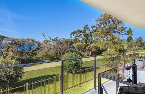 Nelson Bay Apartment | Discover The Helm: Steps to Shoal Bay Beach & Ocean Views