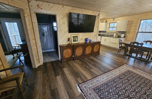 Mammoth Spring Cabin | Cozy Cedar Cabin: Pet Friendly Retreat in the Ozarks
