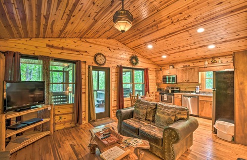 Helen Cabin | Cozy 'The HoneyBee' Cabin with Hot Tub & Pet-Friendly Perks