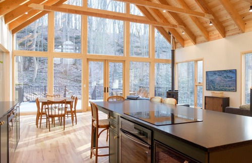 Lancaster Cabin | Experience The Ledges Cabin: Hot Tub, Wood Fireplace & More