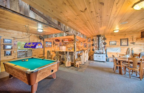 Putnam County Cabin | Discover 'The Lodge' in Powersville: Game Room & Fire Pit