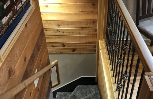 Weaverville House | Historic Carriage House Loft King Room with Full Kitchen