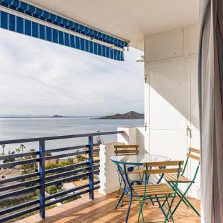 San Javier Apartment | Beachfront Bliss: Manga Beach Studio with Ocean Views