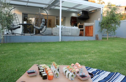 Somerset West House | Experience The Olive Terrace: Family-Friendly with Pool
