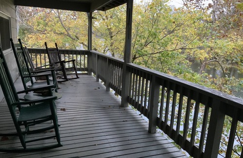 Jonesborough Cabin | Tranquil Riverfront Cabin with Pool & Pet-Friendly Amenities