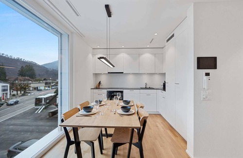 Balsthal Apartment | Relax at The R Apartment Passwang with Gym and Balcony