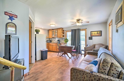 Tower Heights Cottage | Relaxing Rockhouse Cottage with Deck on Tulsa Farm