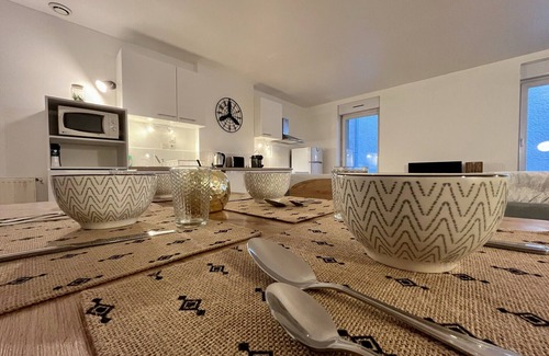 Tournon-sur-Rhone Apartment | Cozy Théolier Duplex with Breakfast & Kitchen Amenities