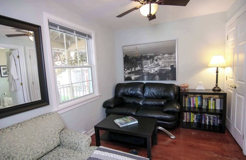 Bracebridge Apartment | Experience Relaxation in the Tuxedo Suite with Spa Amenities
