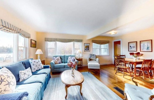 Cushing House | Waterfront Oasis with Harbor Views and Shared Dock Access