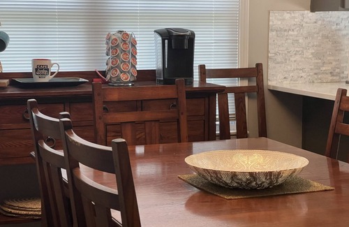 Overland Park House | Guest Rated: Theatre Room with Hot Tub & Fire-pit Oasis