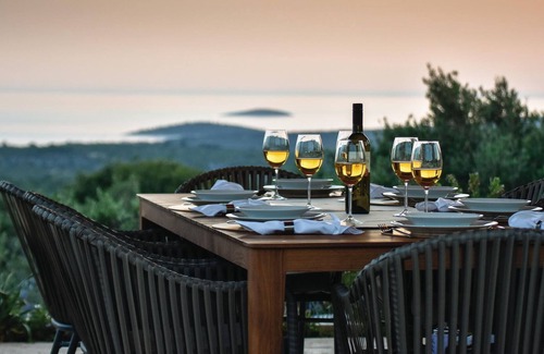 Rogoznica House | This modern and bright vacation home is located in a small village in the hinterland of Rogoznica.