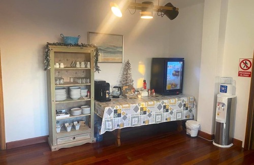 Vilaflor Apartment | This room is a bunk room with two single bunk beds. The bathroom and showers are shared with the two other bunk rooms . The room has a great view of the village square.