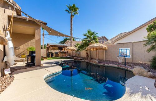 Ashley Park House | Relaxing Tiki Time Pool Home in Chandler for 8 Guests