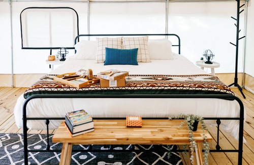 Delta Cabin | Experience Timberline Glamping Cheaha: Pool & Breakfast Included