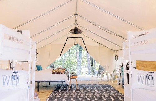 Delta Cabin | Experience Timberline Glamping Cheaha: Pool & Breakfast Included
