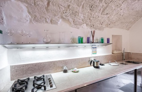 Ostuni Historic Centre House | Timeless Holiday Home in Ostuni with Bar & Fireplace