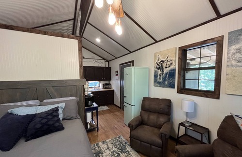 Golden Cottage | Tiny Cabin. Come here to unplug & relax on the pond.