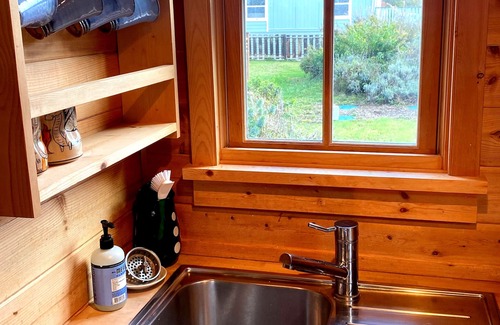 Point Roberts Cabin | Cozy Tiny Home Steps from South Beach with Ocean View