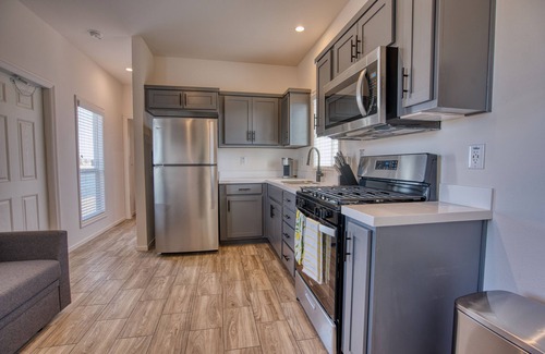 Ehrenberg Cabin | Cozy Tiny Home for 4 at Premier RV Resort, Pet Friendly