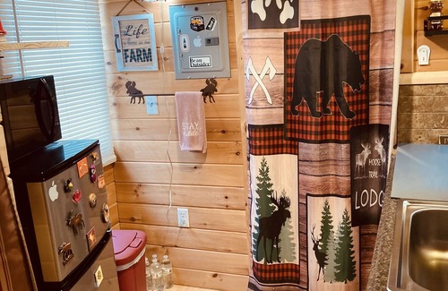 Canton House | Cozy Tiny House on Wheels with Pool and Kitchen Amenities