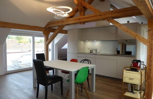 Mattenhof-Weissenbuhl Apartment | Modern 2-Bedroom Penthouse with Rooftop in Bern City