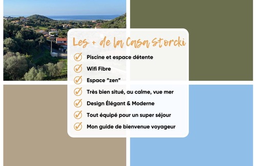 Bastelicaccia Villa | Top of new villa all comfort air conditioning 6/8 pers sea view private heated pool