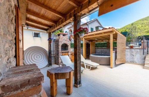 Zelenika Villa | Cozy Stone House Retreat with Hot Tub and Ocean Views