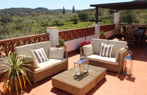 Costa Dorada Villa | Serene Olive Grove Retreat with Ocean View & Free Wi-Fi