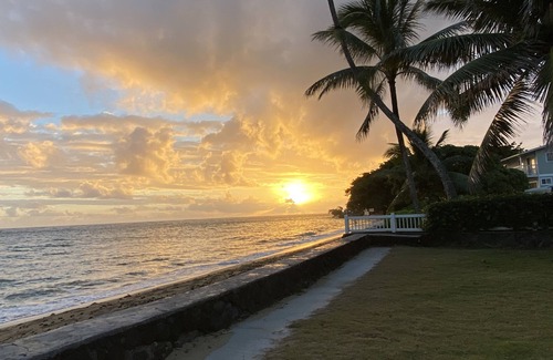 Hauula House | Serene Beachfront Oasis with Ocean Views and Pool Access