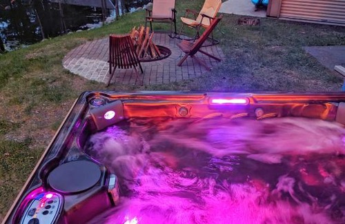 Wausau House | Serene Waterside Retreat with Hot Tub & Pet-Friendly Options