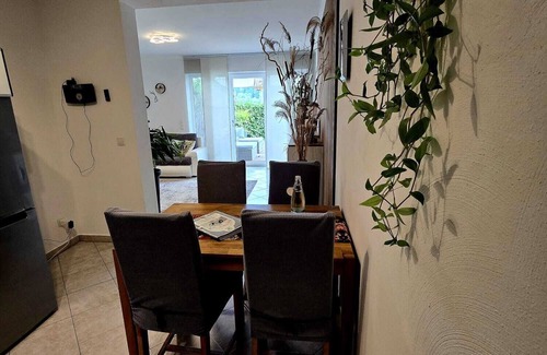Oberzissen Apartment | Relaxing Stay by the Garden Pond with Family-Friendly Amenities