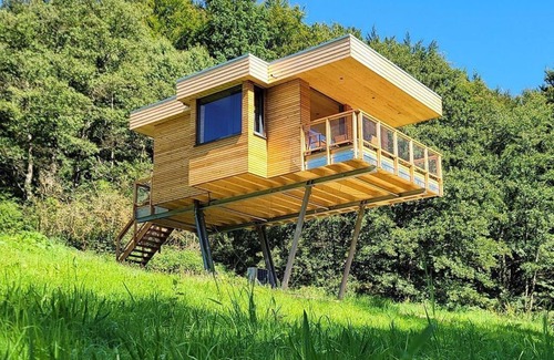 Solling Apartment | Tree house free space, living/sleeping room - Baumhaushotel Solling