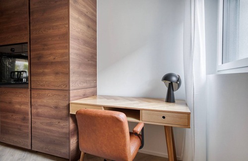 Wiedikon Apartment | Trendy Wiedikon 1BR with Unique Amenities Near Market