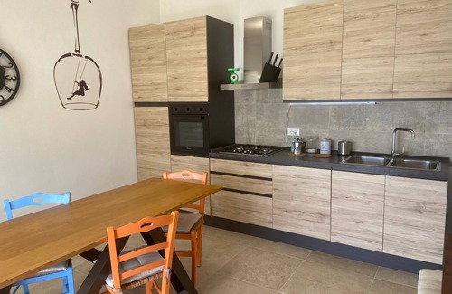 Villammare Apartment | Trilocale with Scenic Terrace Steps from the Beach