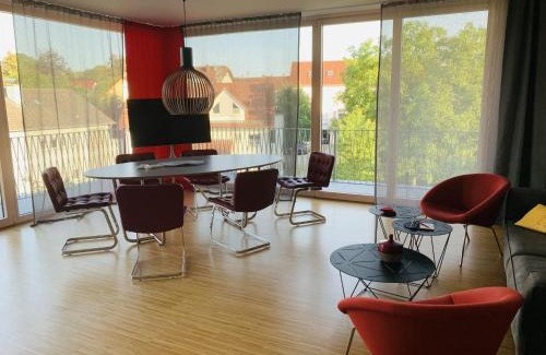 Stetten Apartment | Family-Friendly Retreat at Trilogie am See Wohnung Schmetterling